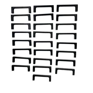 Set of (25) Modern Square 3” Modern Matte Black Cabinet Drawer Pull Handle with
